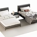 Modern single bedside table 3d model