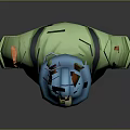 Worker European worker mechanic builder repairman miner digger figure 3d model