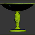 Elegant Decorative Pedestal Bowl with Blue Bowl and Green Carved Base for Home Decor