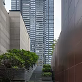 Modern High Rise Buildings With Glass Facades And Balcony Designs In Urban Skyline