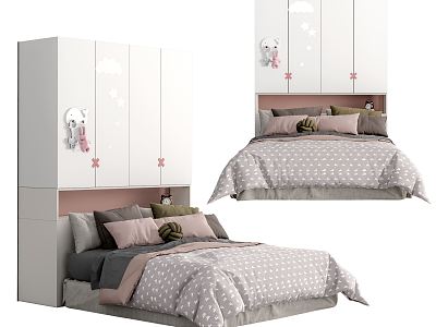 Modern Children's Bed Tatami Children's Bed Girl's Bed Wardrobe model