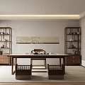 New Chinese Tea Room Tea Table 3d model