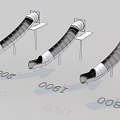 Outdoor Playground Curved Tube Equipment With 1800 1900 2000 Sizes And Metal Joints Base Support
