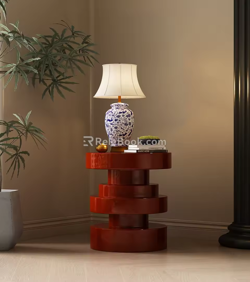 New Chinese Style Table Lamp 3d model
