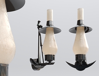 Industrial LOFT wall lamp glass wall lamp 3d model