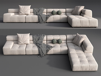 modern corner sofa 3d model