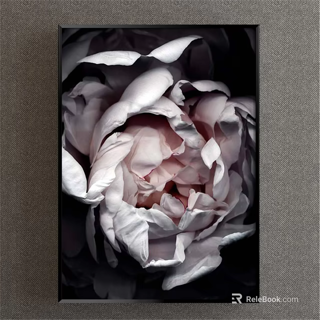 Realistic Botanical Painting Of Soft Pink Peony With Detailed Petals For Home Decor 3d model 