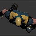 Wolverine Superhero 3D Model Character With Blue Yellow Costume And Metal Claws