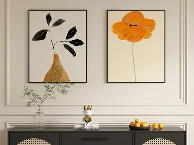Modern Decorative Painting Hanging Painting 3d model