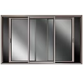 Various Glass Door Designs With Metal Frames And Multiple Panel Options 3d model