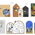 Bed Accent Wall With Cartoon Art Decorations