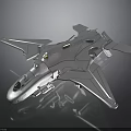 Futuristic Silver Spacecraft Model With Aerodynamic Structure For Cosmic Exploration