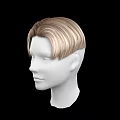 Game and Movie Character White Mannequin Head With Brown Blonde Gradient Short Hair