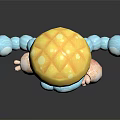 Cute 3D Cartoon Character With Yellow Blue Hat Turquoise Pigtails Winking Expression Brown Overalls
