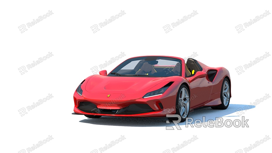 sports car Ferrari F8 Ferrari Convertible with Less Simple Mold Surface model