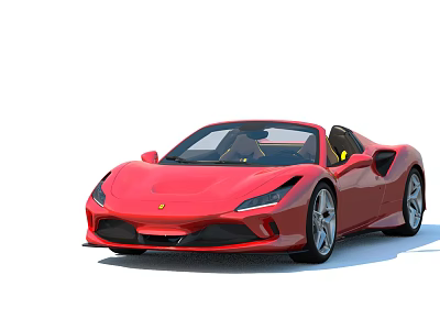 Red Convertible Sports Car With Sleek Design And Open Top Modern Exterior And Sporty Features 3d model