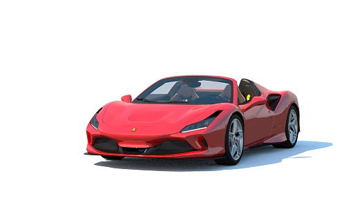 sports car Ferrari F8 Ferrari Convertible with Less Simple Mold Surface 3d model