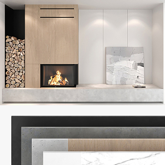 Modern Fireplace 3d model