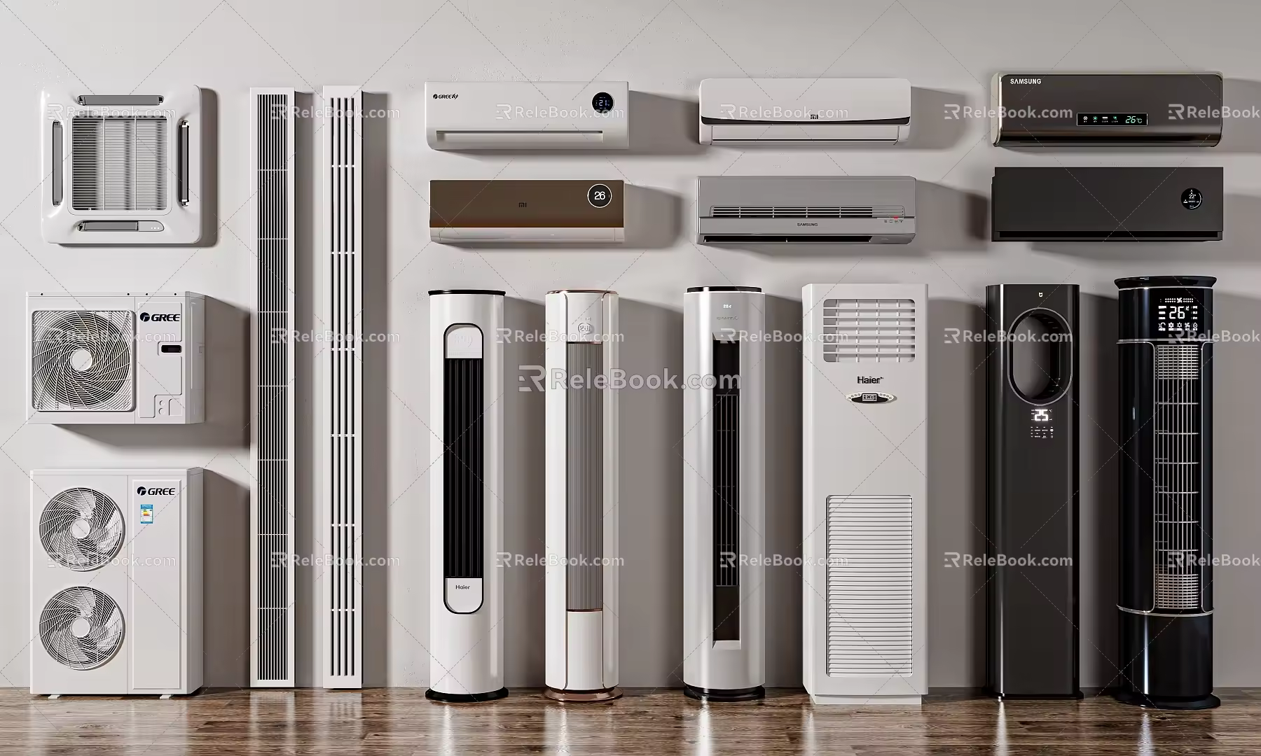modern air conditioning column type air conditioning outlet 3d model