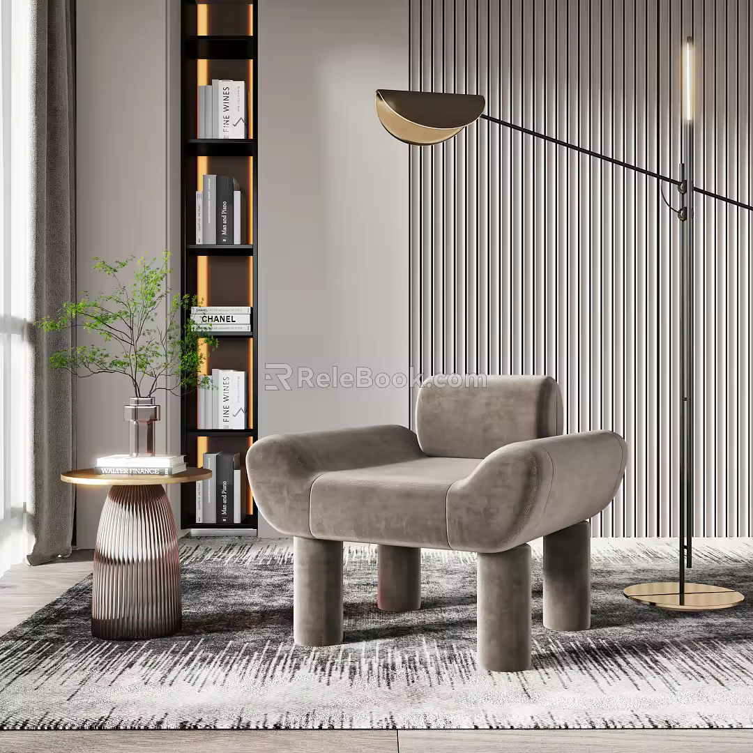 Modern single sofa 3d model