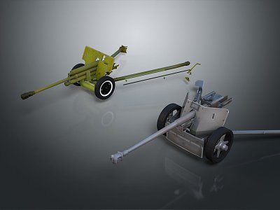 modern anti-aircraft gun anti-tank weapon anti-tank gun 3d model