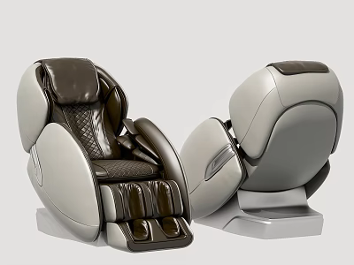Modern Luxury Massage Chair With Ergonomic Design Leather Upholstery And Dual Angles 3d model