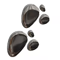 Black Metal Water Drop Shaped Multiple Hanging Ornaments For Home Decor