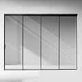 Modern sliding door sliding door glass door 3d model