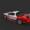 Red And White Racing Car With Number 42 And Lotus Sponsor Rear View