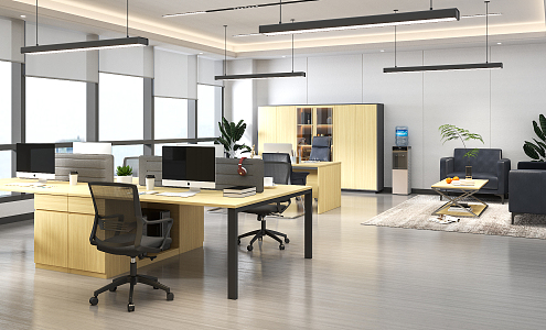 Modern Public Office Staff Office 3d model