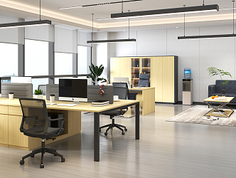 Modern Public Office Staff Office 3d model