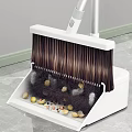 Efficient White Broom And Dustpan Set For Daily Household Cleaning Debris Collection