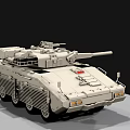 Armored Utility Vehicle With Turret Cannon Multiple Wheels And Armor Structure Design