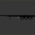 Heavy Duty Black Flatbed Trailer Featuring Multi Wheel Long Chassis For Cargo Transport