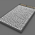Grid Shape Design With White Interconnected Lines On Gray Background