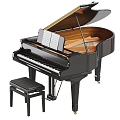 Modern Piano Grand Piano 3d model