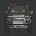 Toyota Brown Off Road SUV With Roof Cargo Rack And All Terrain Tires