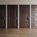 Modern security door entry door finger wire door lock 3d model