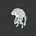 Bandaged Humanoid Creature 3D Model With Bulbous Head Crouching Pose And Long Arms