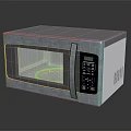 Stainless Steel Microwave Oven For Modern Kitchen With Digital Control Panel And Glass Door