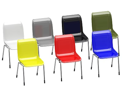 Plastic Chair Metal Leg Chair Dining Chair Office Chair Leisure Chair Simple Chair Modern Style Chair 3d model