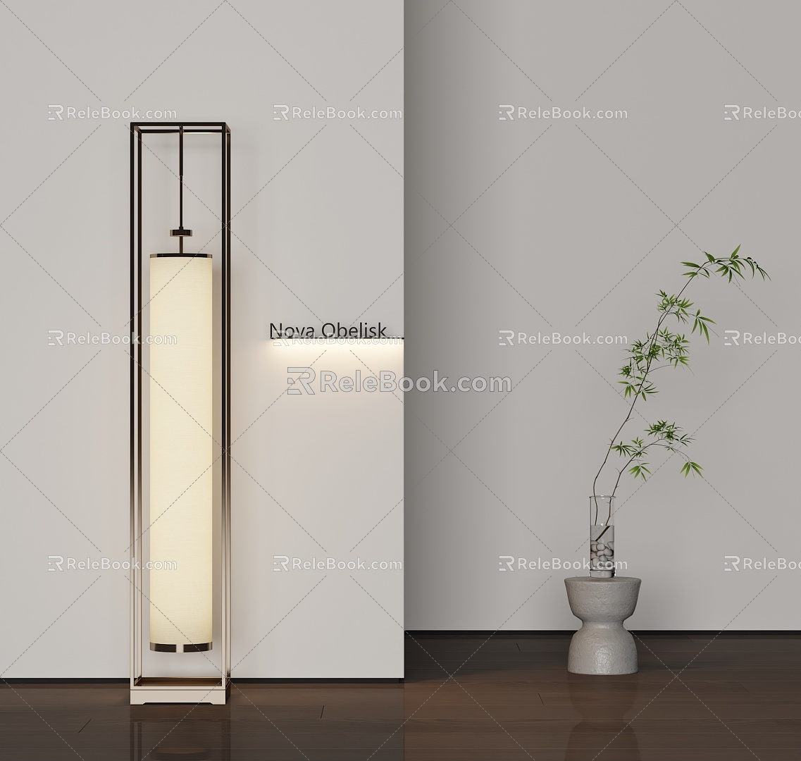 New Chinese floor lamp 3d model