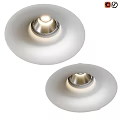 Modern White Recessed Spotlights With Sleek Metal Trim And Warm Ceiling Lighting Effect