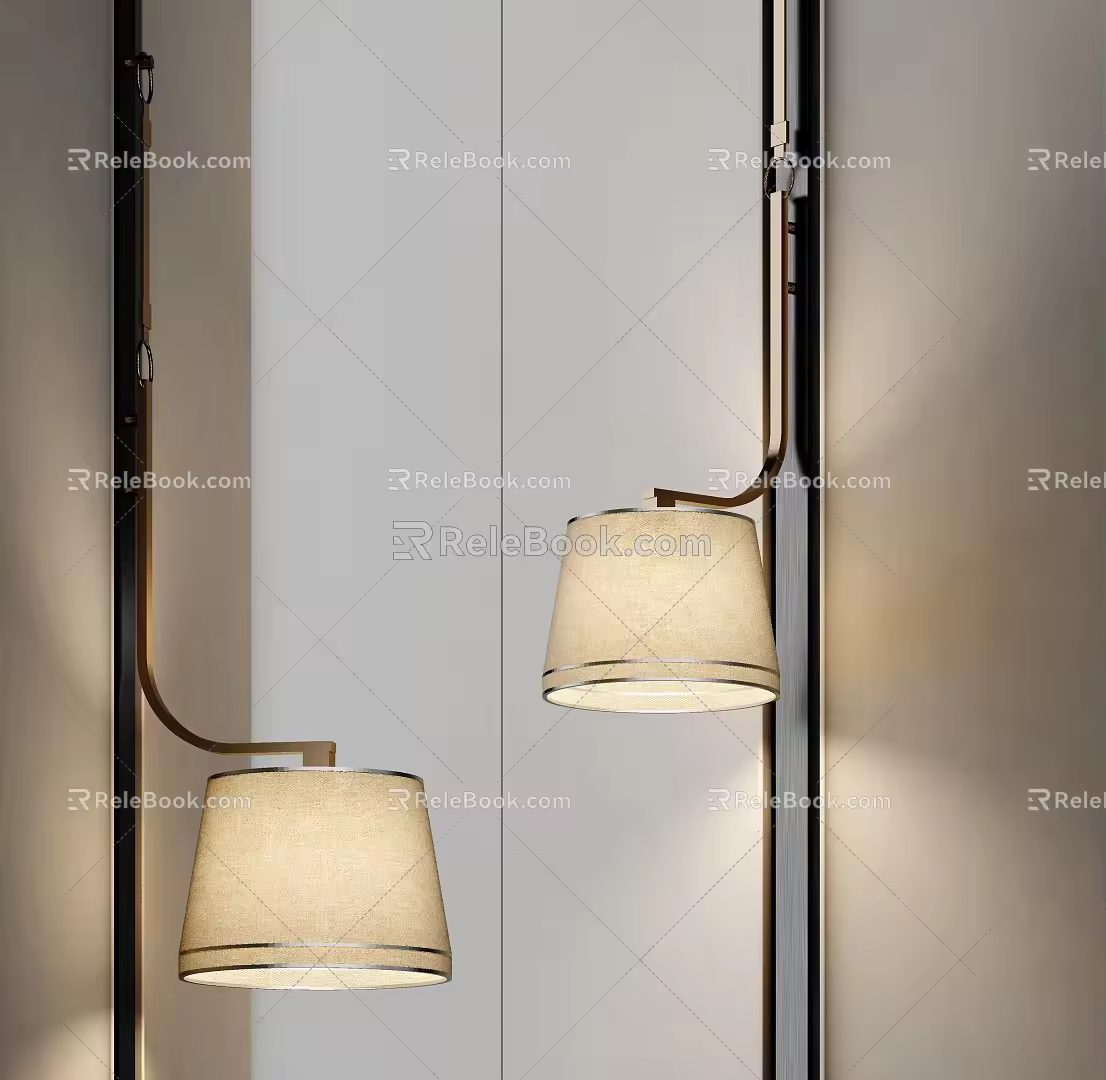 CCD wall lamp combination 3d model