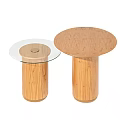 Nordic Round Table Side Table Solid Wood Side Table Side Table Coffee Table Coffee Table Set Retro and Antique Round Table 3d model