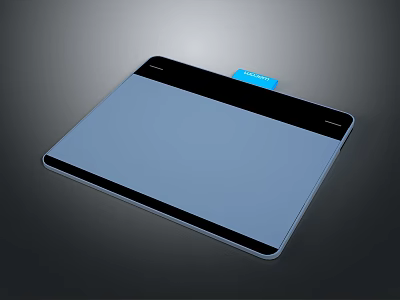 Sleek Blue And Black Tablet Device With Modern Design And Brand Logo 3d model