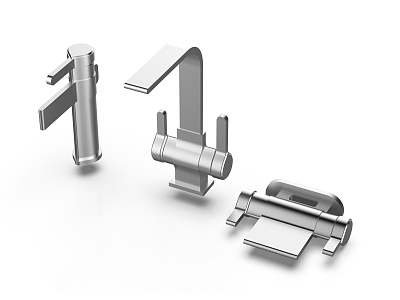 Modern kitchen faucet 3d model