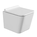 Modern White Sleek Toilet With Smooth Surface And Contemporary Design Elements 3d model