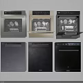 Various Styles Of Kitchen Appliances Including Ovens And Dishwashers In Multiple Colors Neatly Arranged