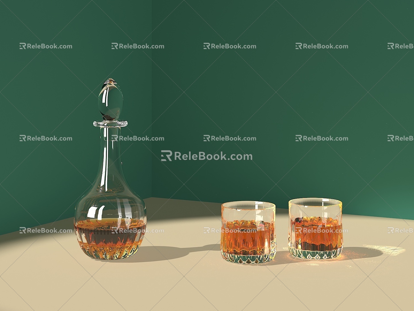 Wine Wine Wine Cocktail Glass Wine Bottle 3d model